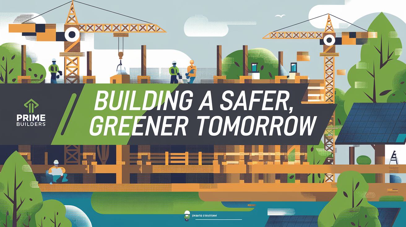 Construction team following safety protocols on-site with clear signage and gear